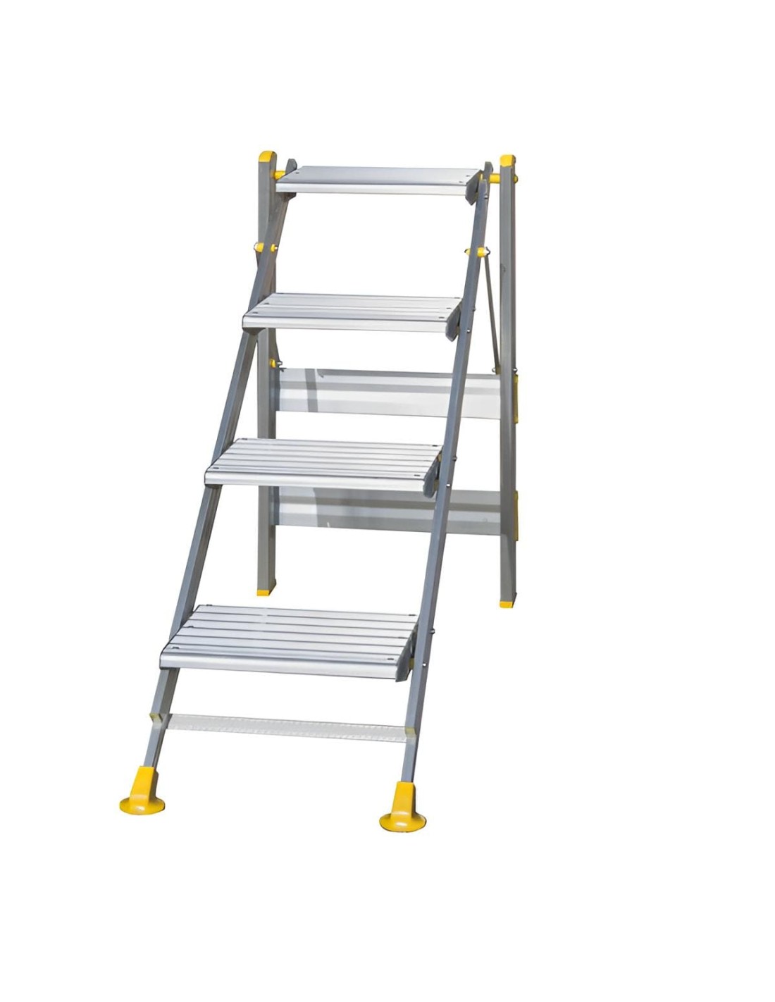 Marchepied Pliable 4 Marches WERKA PRO - Antidérapant - Structure Aluminium - Capacité 150kg