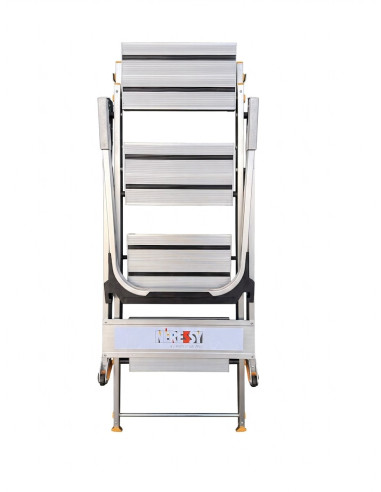PLRT4 - Marchepied PRO pliant 4 marches avec Garde-Corps - 0,88m / 1,37m - Neressy