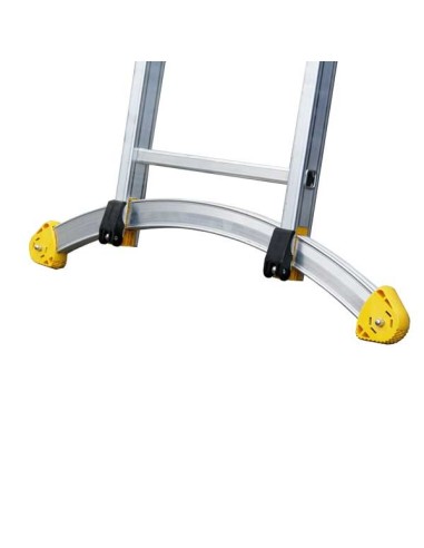Echelle transformable 3 plans "PRO" détail : barre cintrée