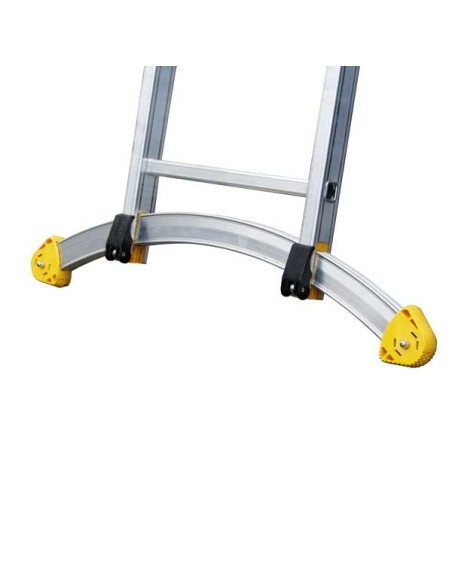 Echelle transformable 3 plans "PRO" détail : barre cintrée
