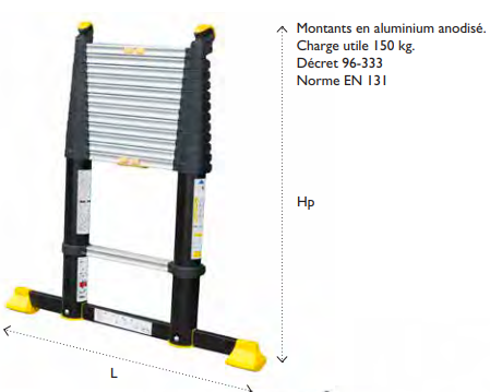 Echelles télescopiques en aluminium Centaure