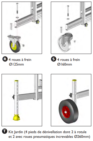 Plateau escabeau professionnel